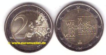 2 Euro Gedenkmünze Deutschland 2025 - 35 J. Dt. Einheit -D-
